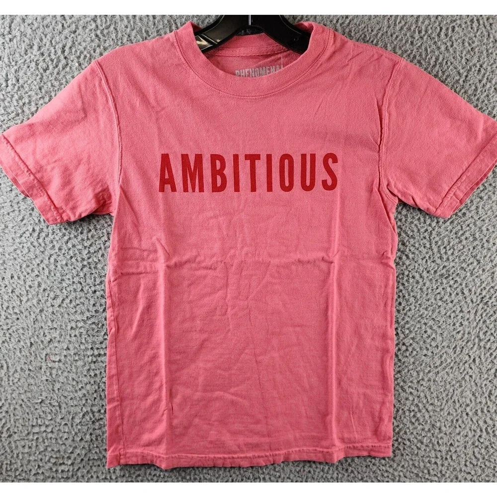 Phenomenal Ambitious Printed T-Shirt Kids M (8-10) Pink Short Sleeve Pullover~ - Picture 2 of 14